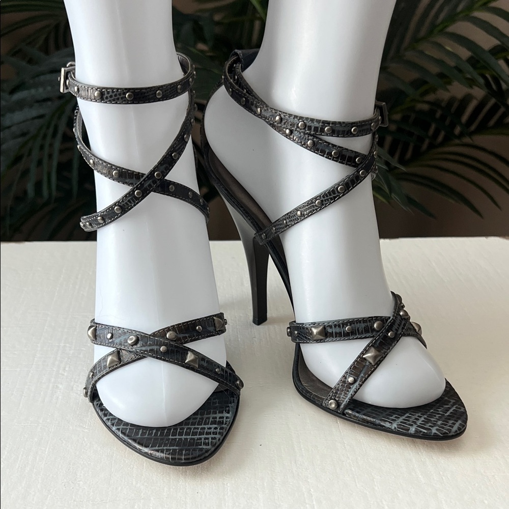 Carlos by Carlos Santana Black Snakeskin Heels
